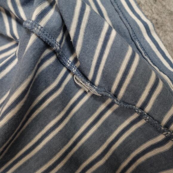 Left of Center Top Womens Extra Small Petite Split Flutter Sleeve V-Neck Striped - Picture 4 of 9